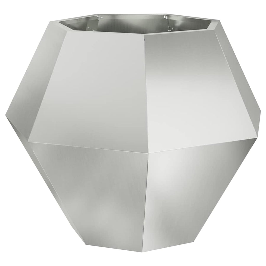 Plantenbak 2 pcs Zilver 75 x 75 x 60 cm Gegalvaniseerd staal