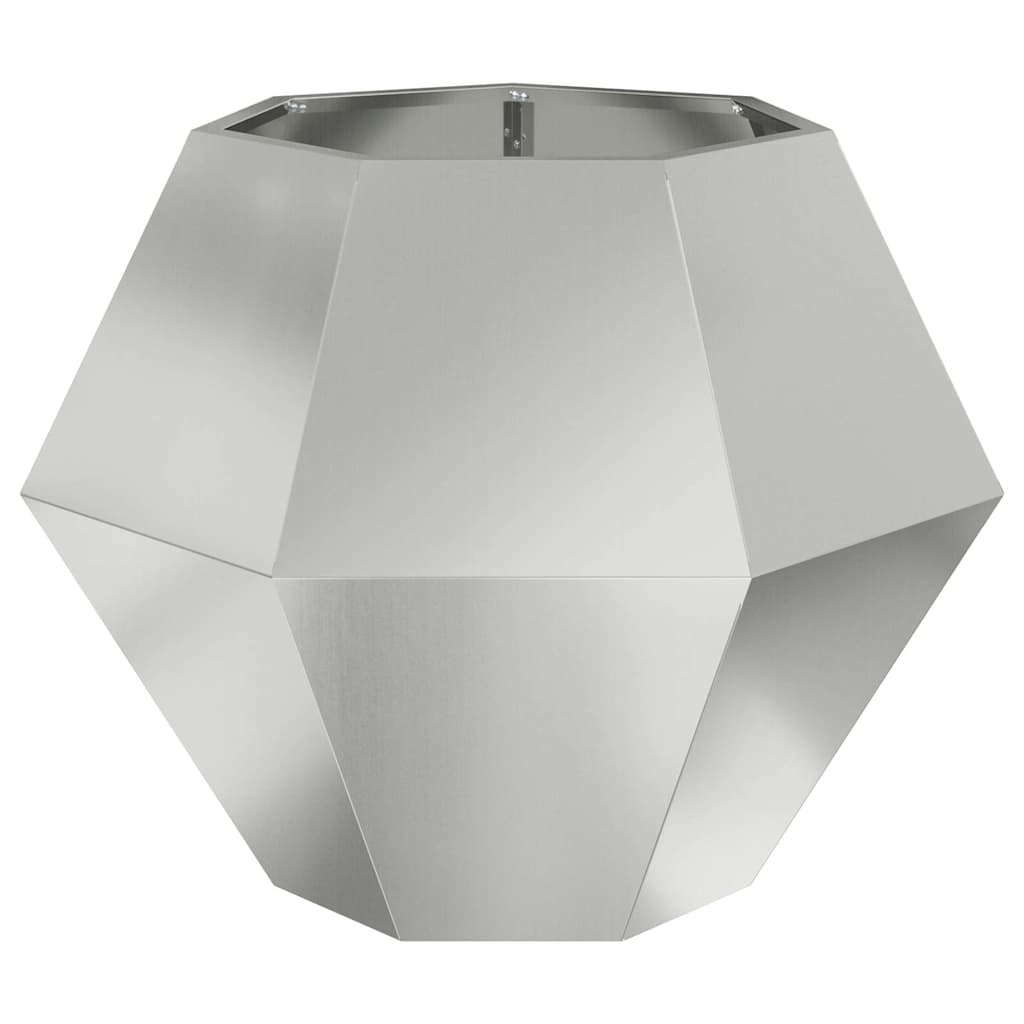 Plantenbak 2 pcs Zilver 75 x 75 x 60 cm Gegalvaniseerd staal