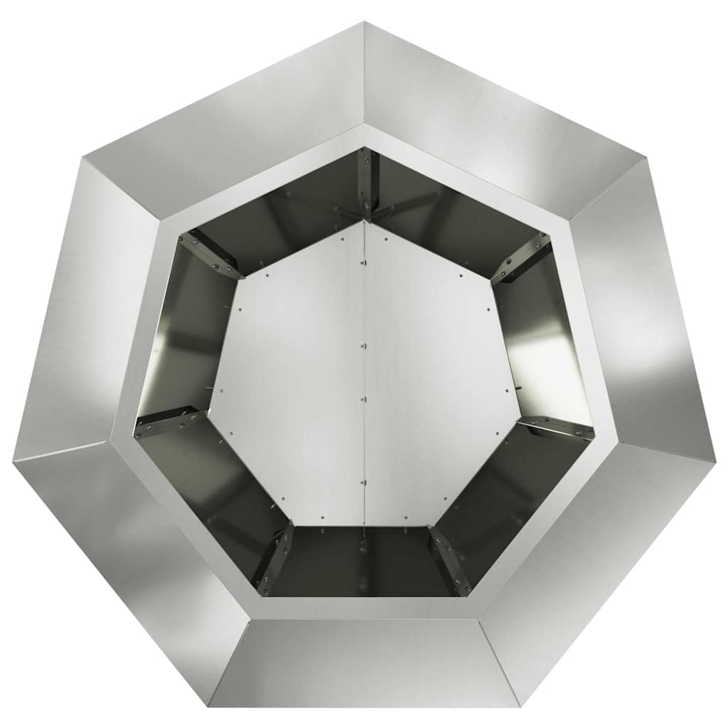 Plantenbak 2 pcs Zilver 75 x 75 x 60 cm Gegalvaniseerd staal