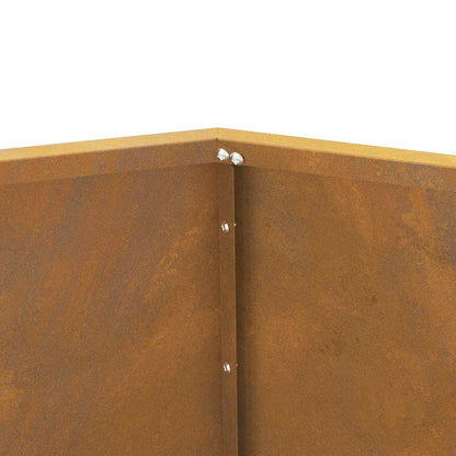 Plantenbak 2 pcs Roestig 75 x 75 x 60 cm Cortenstaal