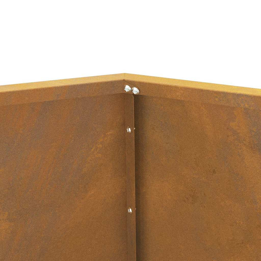 Plantenbak 2 pcs Roestig 75 x 75 x 60 cm Cortenstaal