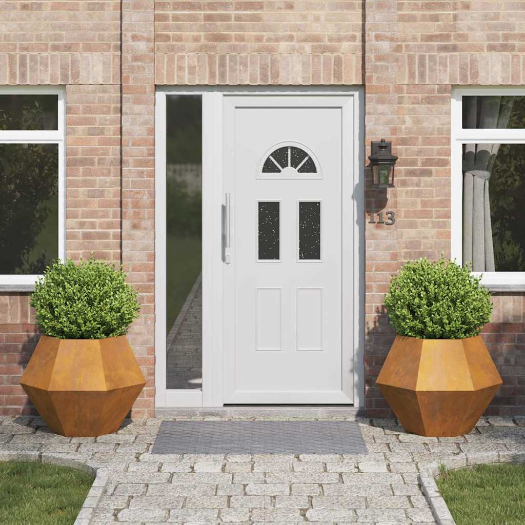 Plantenbak 2 pcs Roestig 75 x 75 x 60 cm Cortenstaal