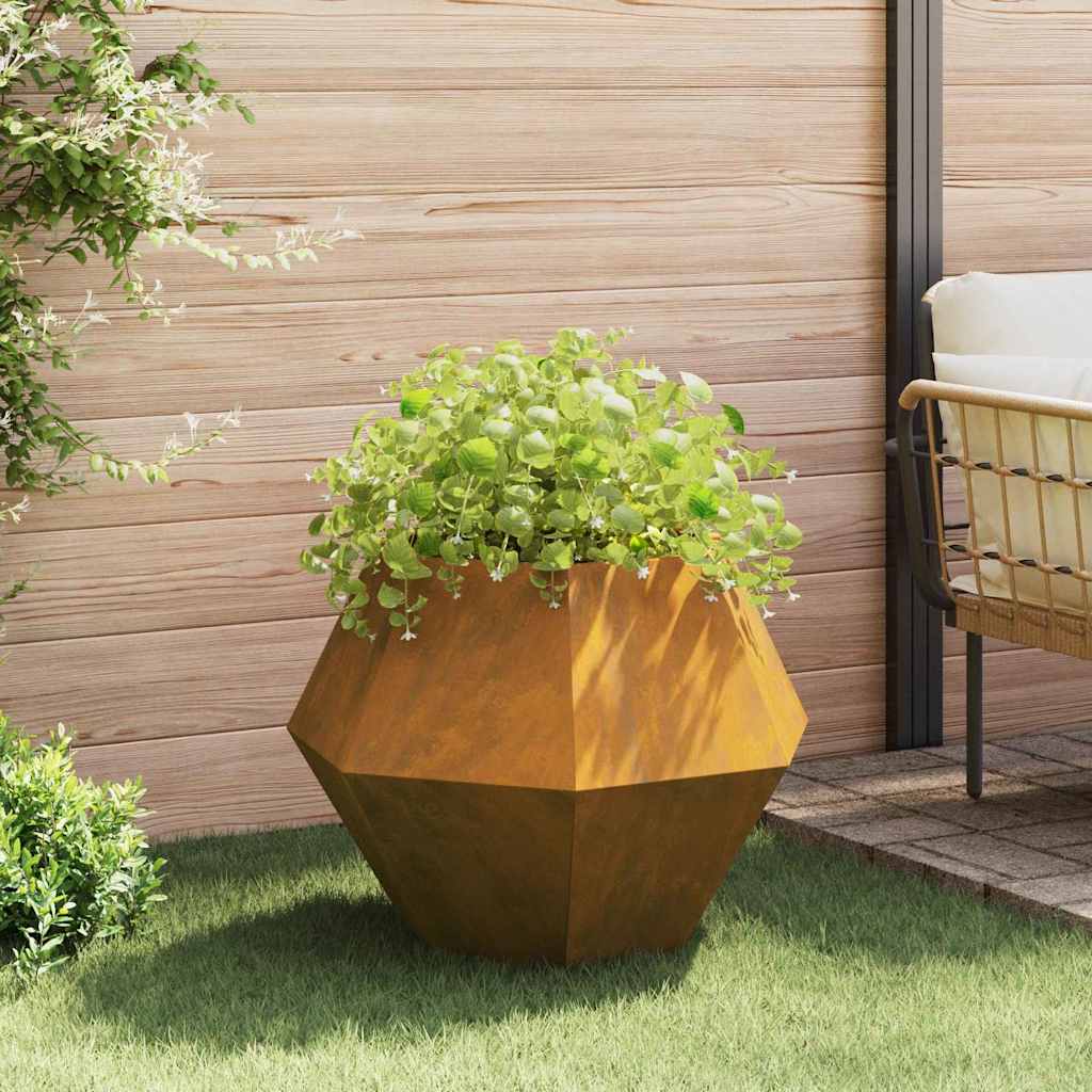 Plantenbak 2 pcs Roestig 75 x 75 x 60 cm Cortenstaal