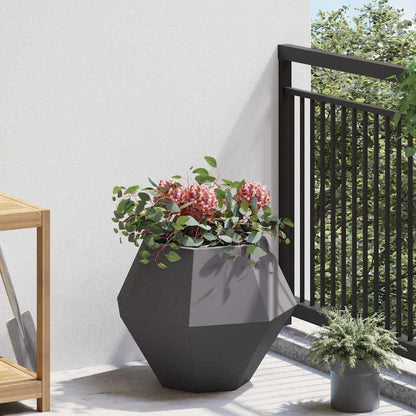 Plantenbak 2 pcs Zwart 50 x 50 x 40 cm Staal