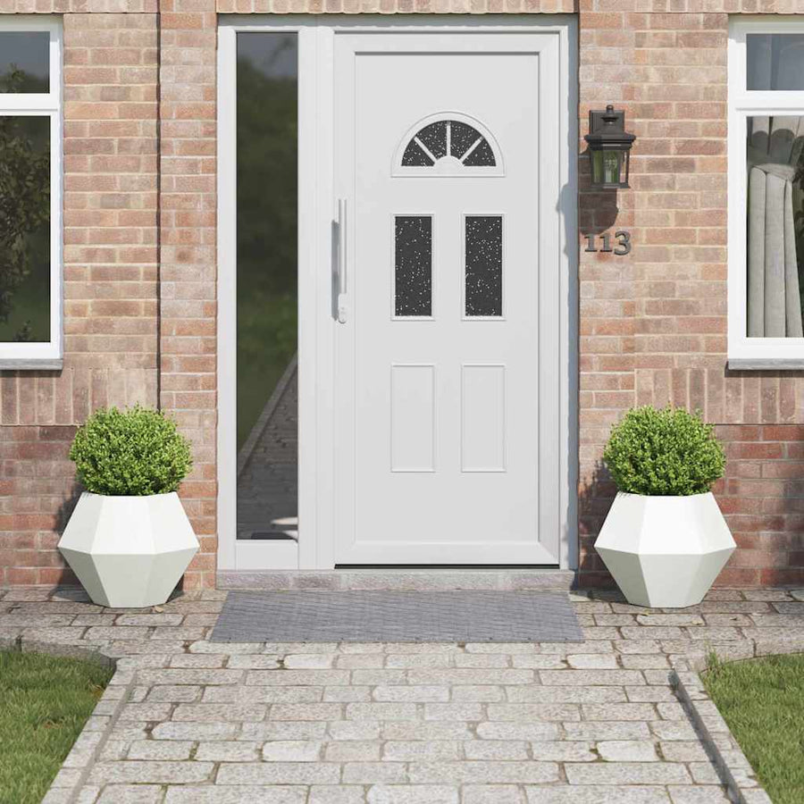 Plantenbak 2 pcs Wit 50 x 50 x 40 cm Staal