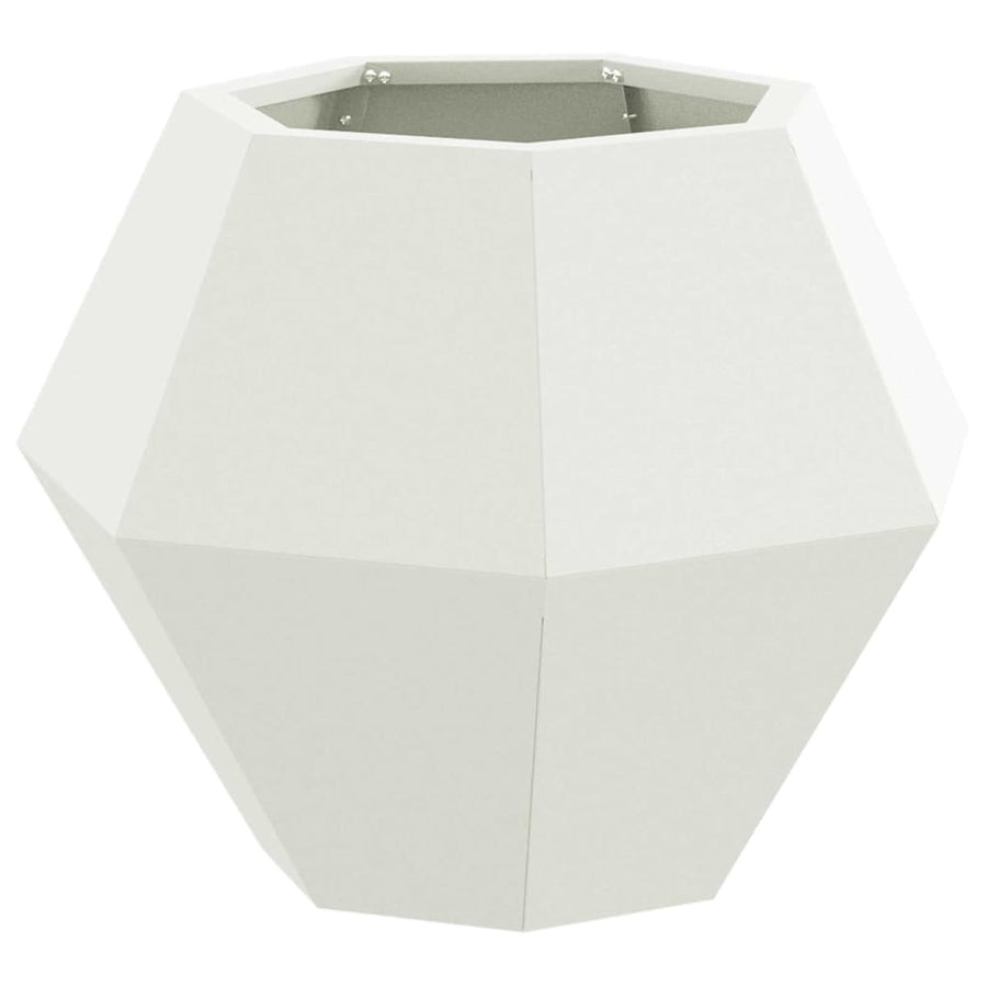 Plantenbak 2 pcs Wit 50 x 50 x 40 cm Staal