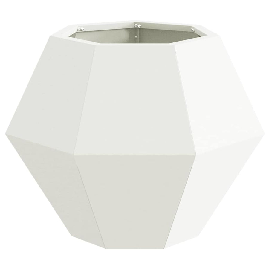 Plantenbak 2 pcs Wit 50 x 50 x 40 cm Staal