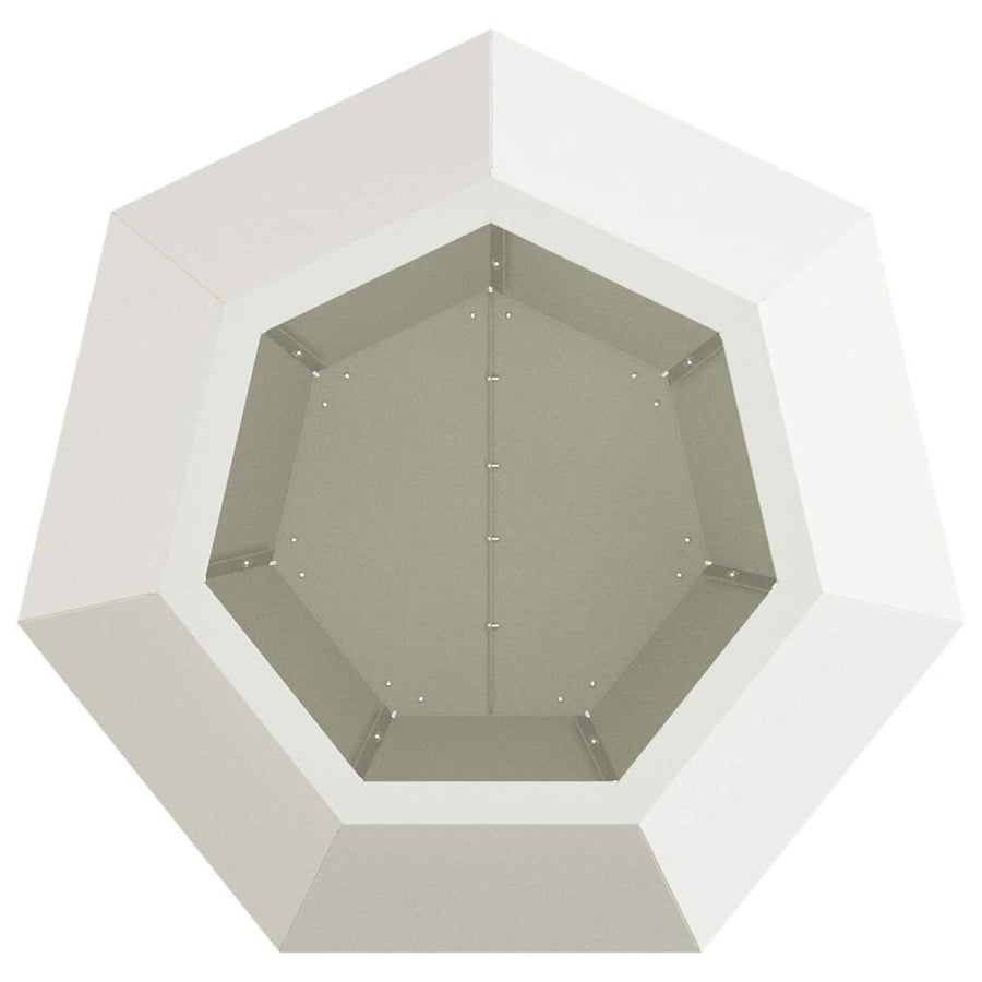 Plantenbak 2 pcs Wit 50 x 50 x 40 cm Staal