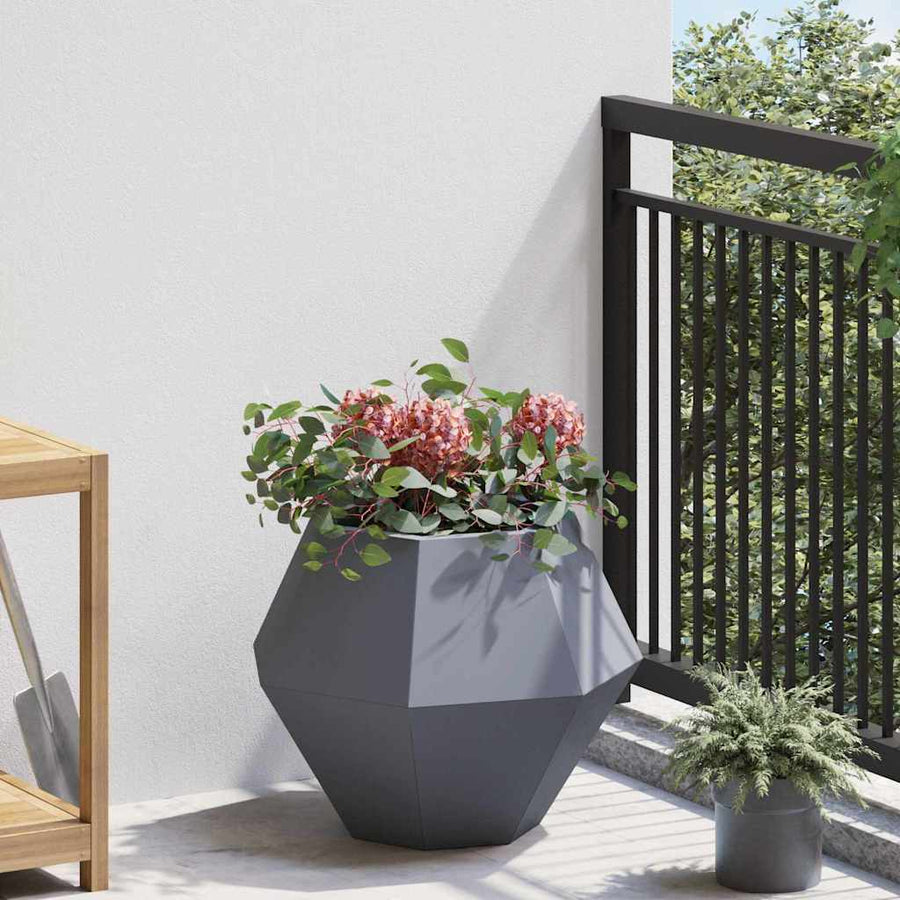 Plantenbak 2 pcs Antraciet 50 x 50 x 40 cm Staal
