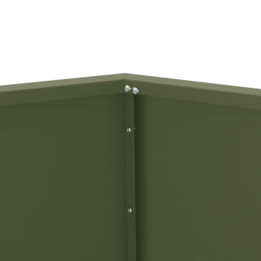 Plantenbak Olijf Groen 50 x 50 x 40 cm Staal