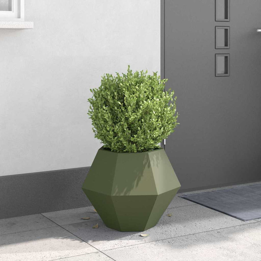Plantenbak Olijf Groen 50 x 50 x 40 cm Staal