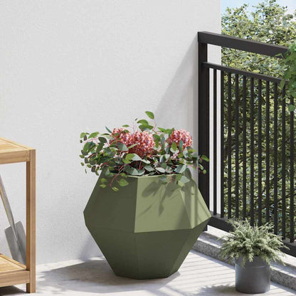 Plantenbak Olijf Groen 50 x 50 x 40 cm Staal