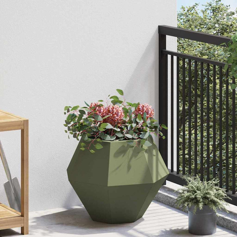 Plantenbak Olijf Groen 50 x 50 x 40 cm Staal