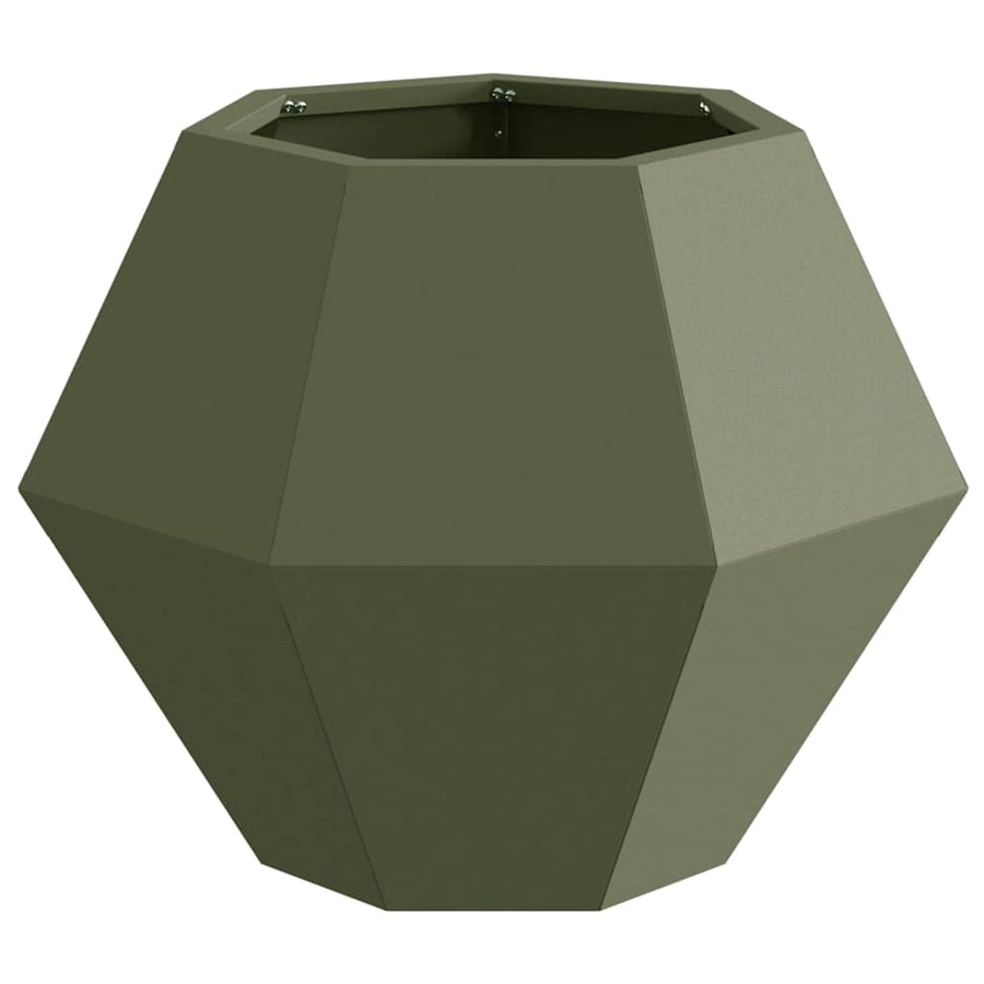 Plantenbak Olijf Groen 50 x 50 x 40 cm Staal