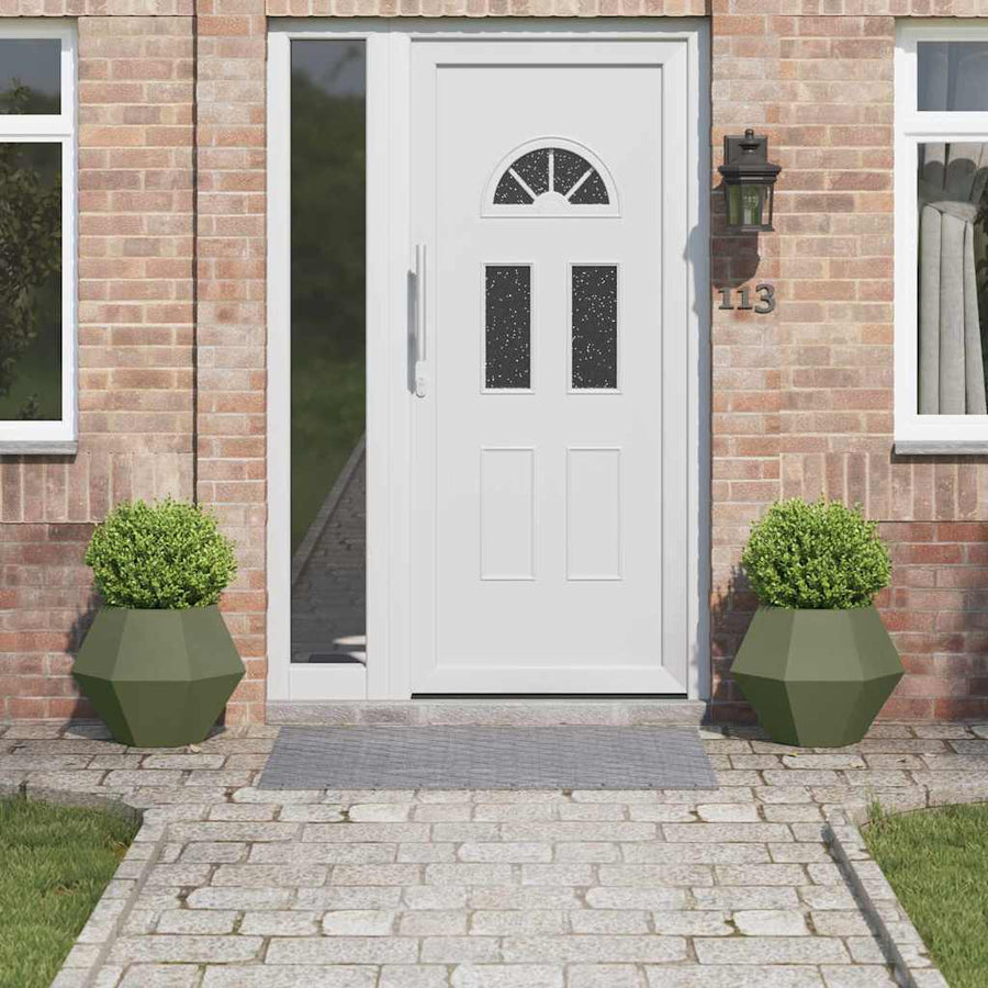 Plantenbak 2 pcs Olijf Groen 50 x 50 x 40 cm Staal