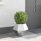 Plantenbak 50x50x40 cm roestvrij staal zilver
