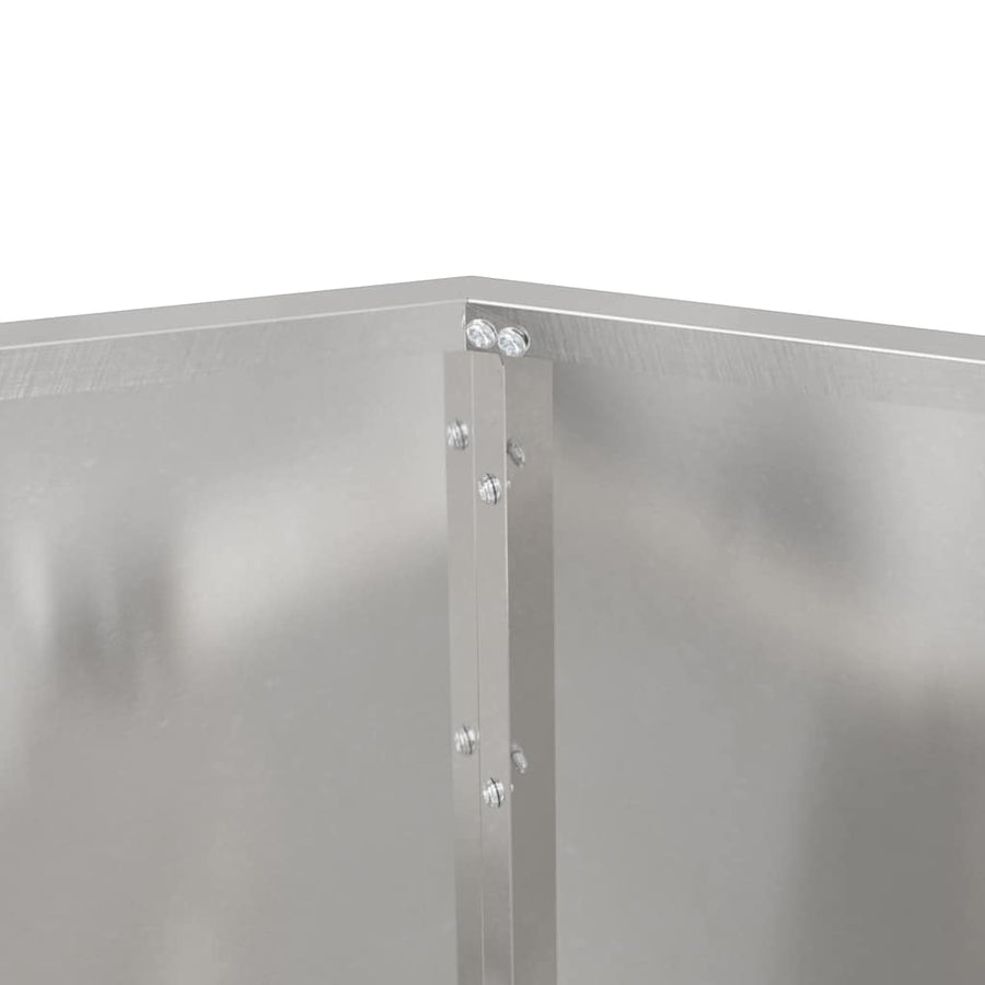 Plantenbak 2 pcs Zilver 50 x 50 x 40 cm Roestvrij staal