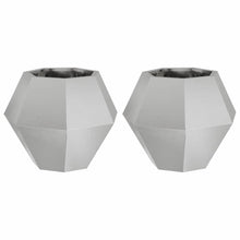 Plantenbak 2 pcs Zilver 50 x 50 x 40 cm Roestvrij staal