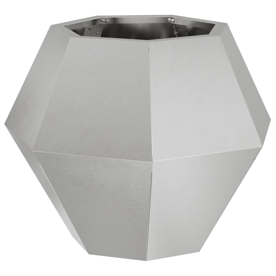 Plantenbak 2 pcs Zilver 50 x 50 x 40 cm Roestvrij staal