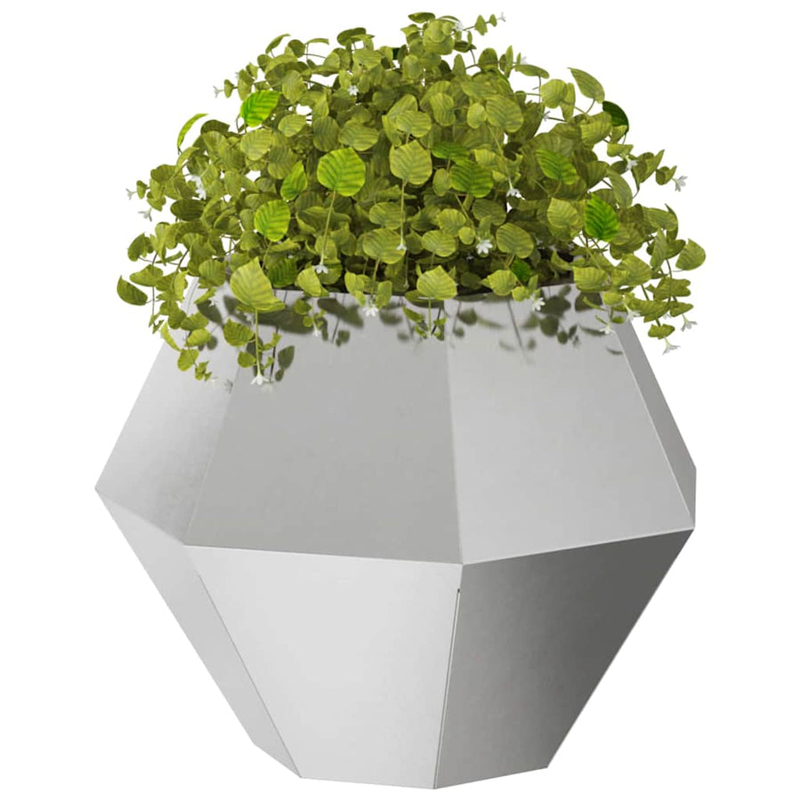 Plantenbak 2 pcs Zilver 50 x 50 x 40 cm Roestvrij staal
