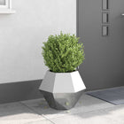 Plantenbak 50x50x40 cm gegalvaniseerd staal zilver