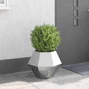 Plantenbak 50x50x40 cm gegalvaniseerd staal zilver