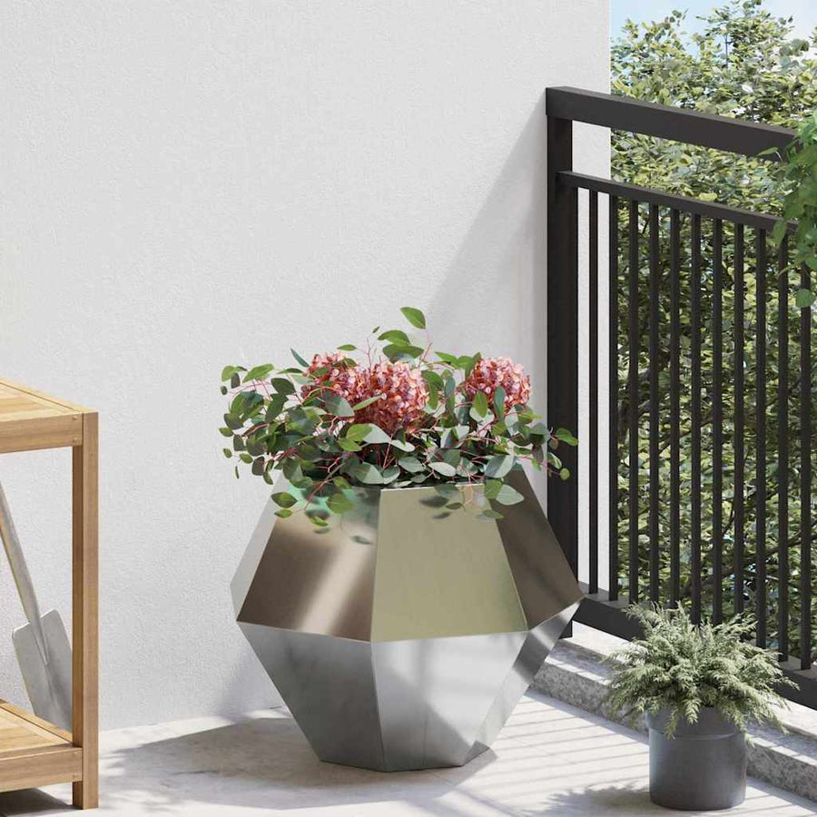 Plantenbak 2 pcs Zilver 50 x 50 x 40 cm Gegalvaniseerd staal