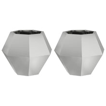 Plantenbak 2 pcs Zilver 50 x 50 x 40 cm Gegalvaniseerd staal