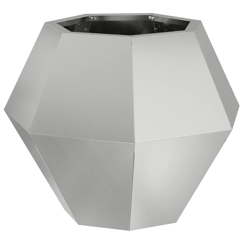 Plantenbak 2 pcs Zilver 50 x 50 x 40 cm Gegalvaniseerd staal