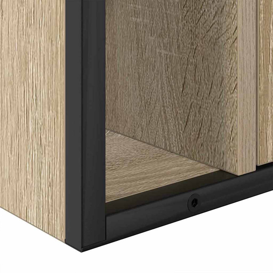 Badkamermeubelset 3 pcs Sonoma eiken 33 x 33 x 185.5 cm