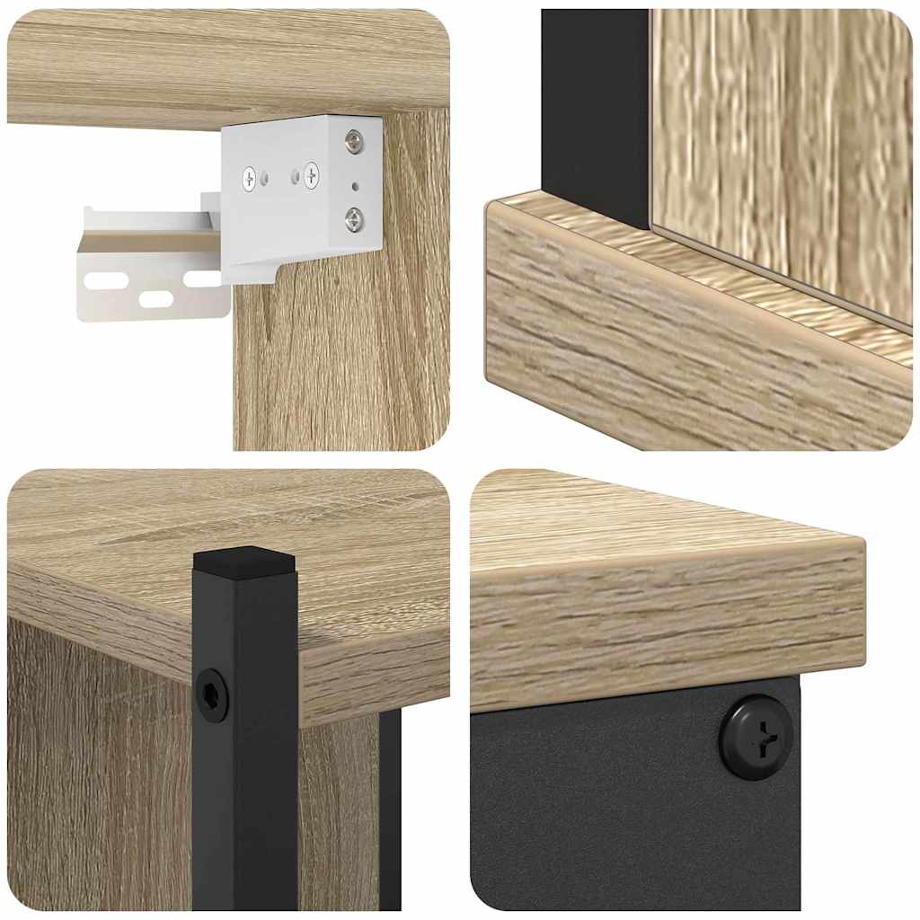Badkamermeubelset 4 pcs Sonoma eiken 33 x 33 x 185.5 cm