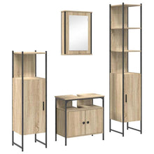 Badkamermeubelset 4 pcs Sonoma eiken 33 x 33 x 185.5 cm