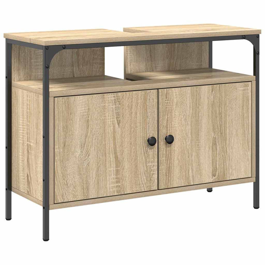 Badkamermeubelset 4 pcs Sonoma eiken 33 x 33 x 188.5 cm