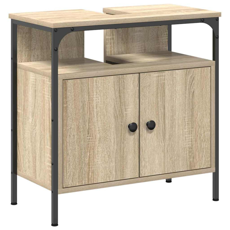 Badkamermeubelset 3 pcs Sonoma eiken 33 x 33 x 185.5 cm