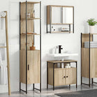 Badkamermeubelset 3 stuks Sonoma Eiken 33x33x185.5 cm