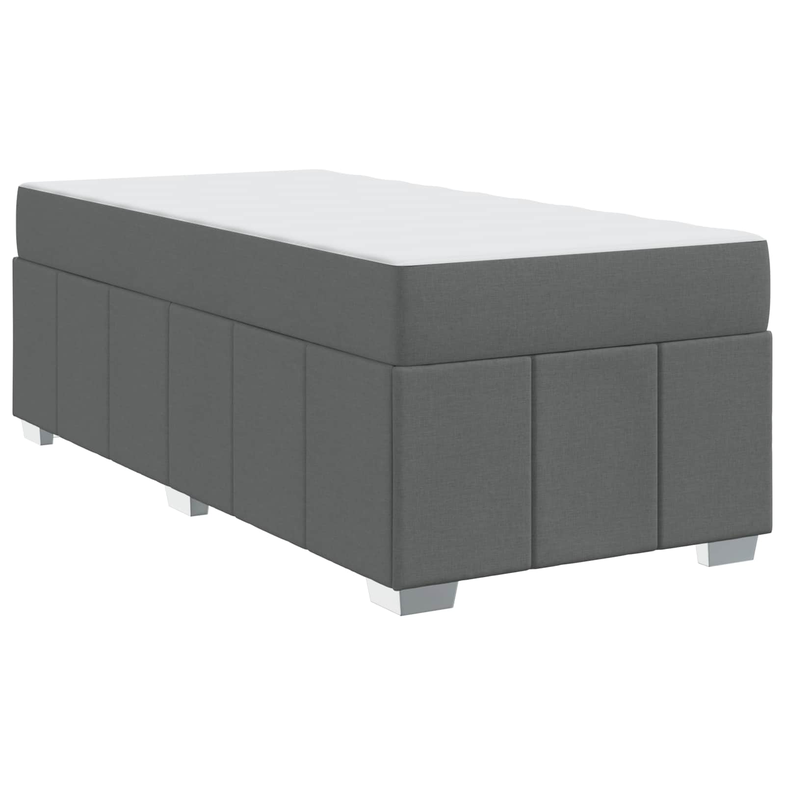 Bedframe met matras Donkergrijs 80 x 200 cm Stof