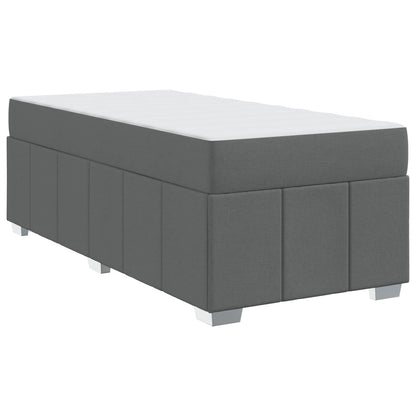 Bedframe met matras Donkergrijs 80 x 200 cm Stof