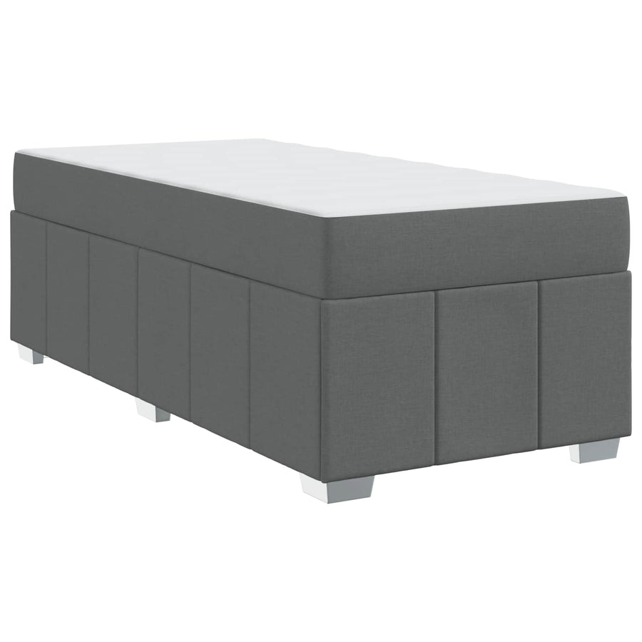 Bedframe met matras Donkergrijs 80 x 200 cm Stof