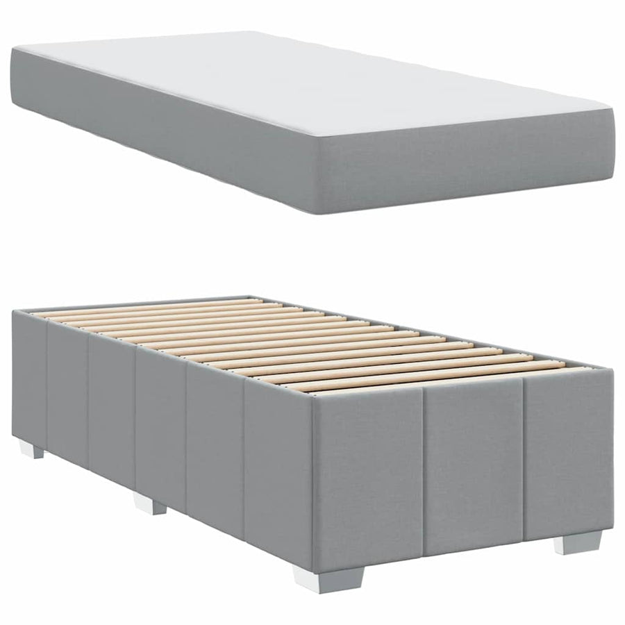 Bedframe Lichtgrijs 90 x 190 cm Stof