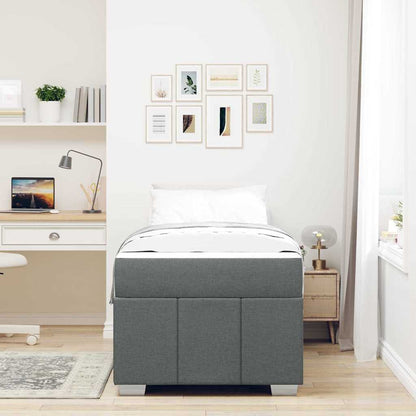 Bedframe Donkergrijs 90 x 190 cm Stof