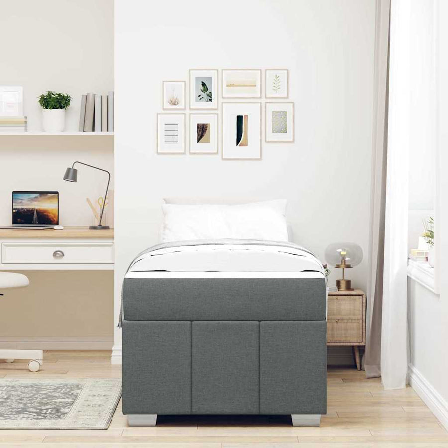 Bedframe Donkergrijs 90 x 190 cm Stof
