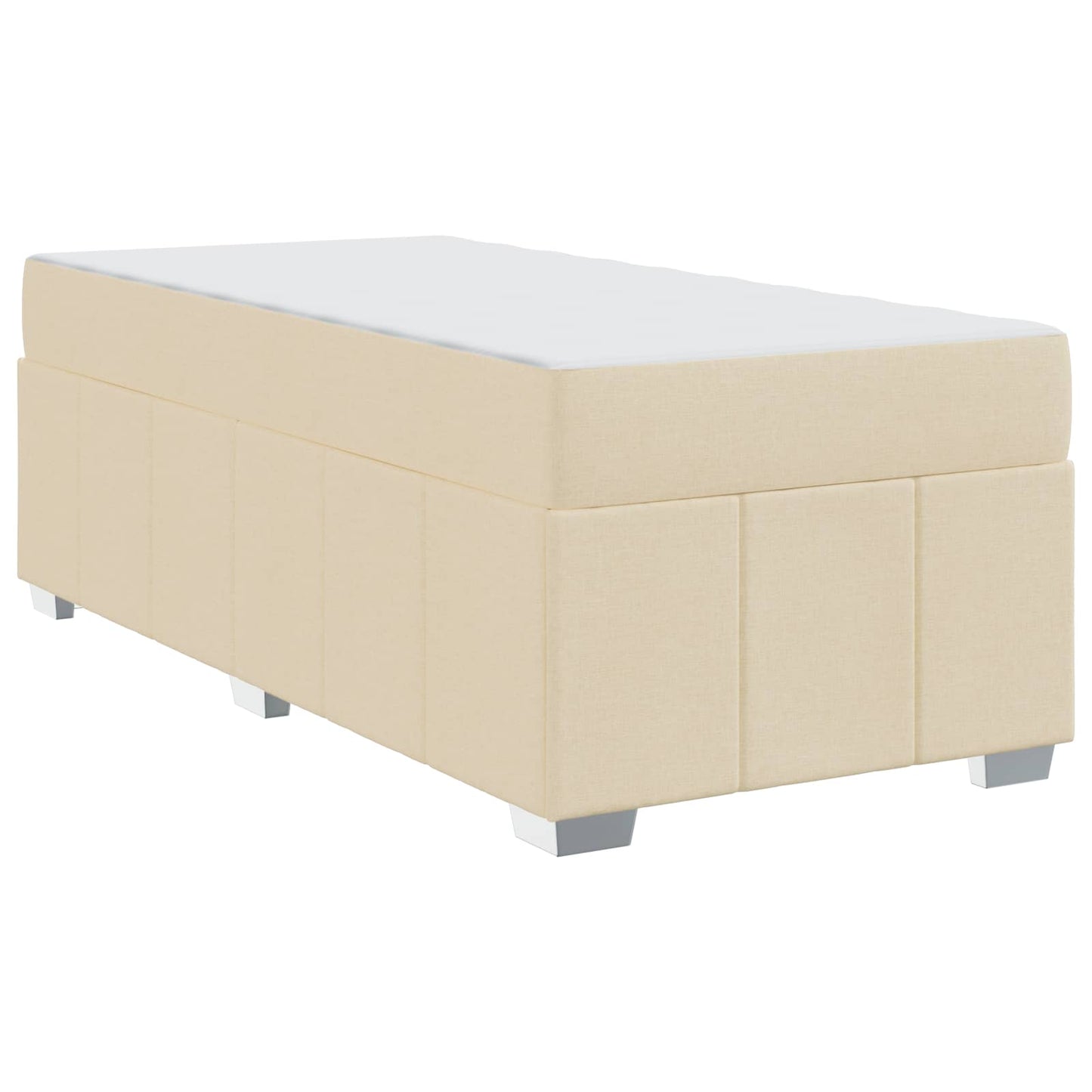 Bedframe met matras Crème 90 x 190 cm Stof