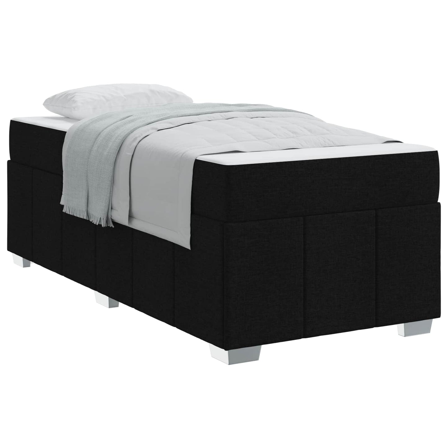 Bedframe met matras Zwart 90 x 200 cm Stof