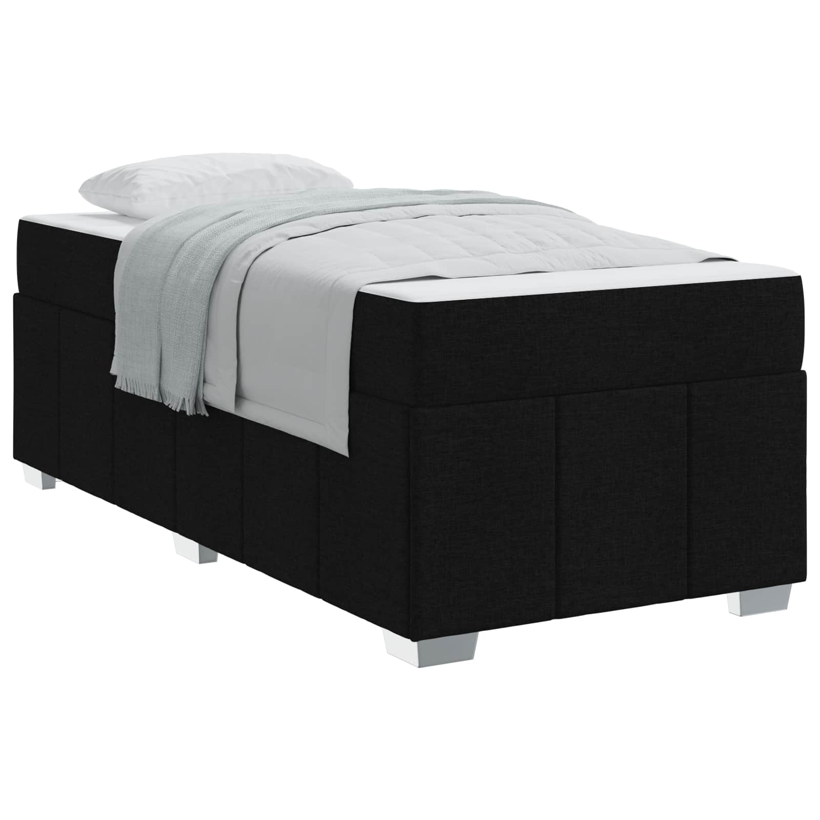 Bedframe met matras Zwart 90 x 200 cm Stof