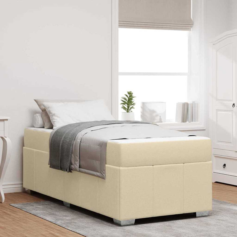 Bedframe Crème 90 x 200 cm Stof