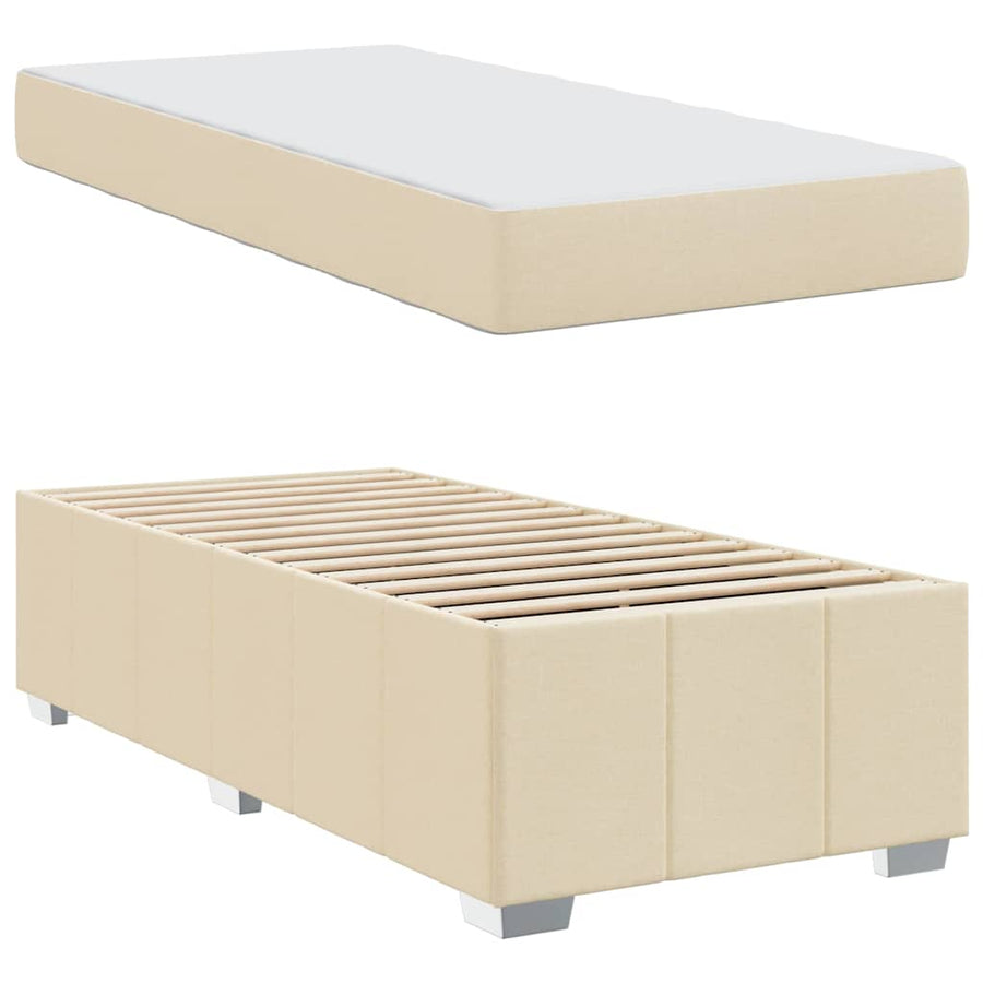 Bedframe Crème 90 x 200 cm Stof