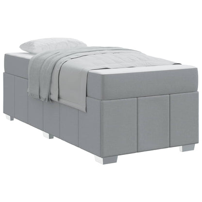 Bedframe Met Matras Lichtgrijs 100 X 200 Cm Stof