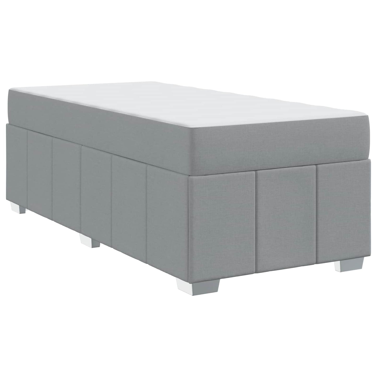 Bedframe Met Matras Lichtgrijs 100 X 200 Cm Stof