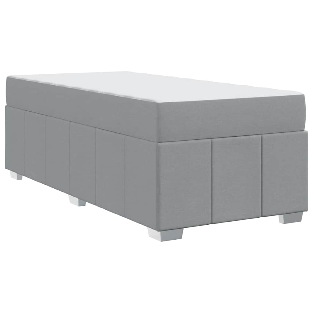 Bedframe Met Matras Lichtgrijs 100 X 200 Cm Stof