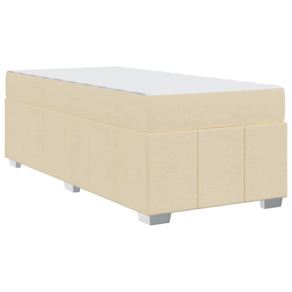 Bedframe met matras Crème 100 x 200 cm Stof
